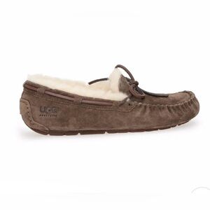 UGG Dakota Moccasin Slippers Espresso Suede Material